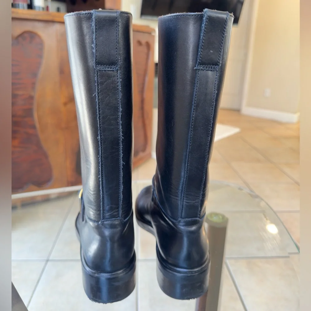 Gucci Black Leather Buckle Boots - Picture 4 of 9